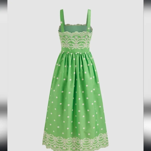 CIDER Woven Square Neck Floral Embroidery Maxi Dress US Sz 8 NWT - Picture 2 of 6